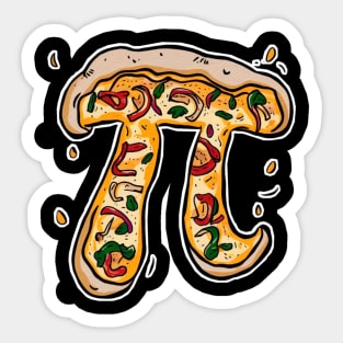 Pi Day pizza 314 Sticker